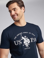 U.S. Polo Assn Blue Mens Graphic Print T-Shirt - Image 3 of 7