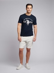 U.S. Polo Assn Blue Mens Graphic Print T-Shirt - Image 4 of 7
