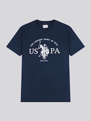 U.S. Polo Assn Blue Mens Graphic Print T-Shirt - Image 5 of 7