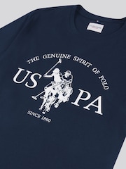 U.S. Polo Assn Blue Mens Graphic Print T-Shirt - Image 7 of 7