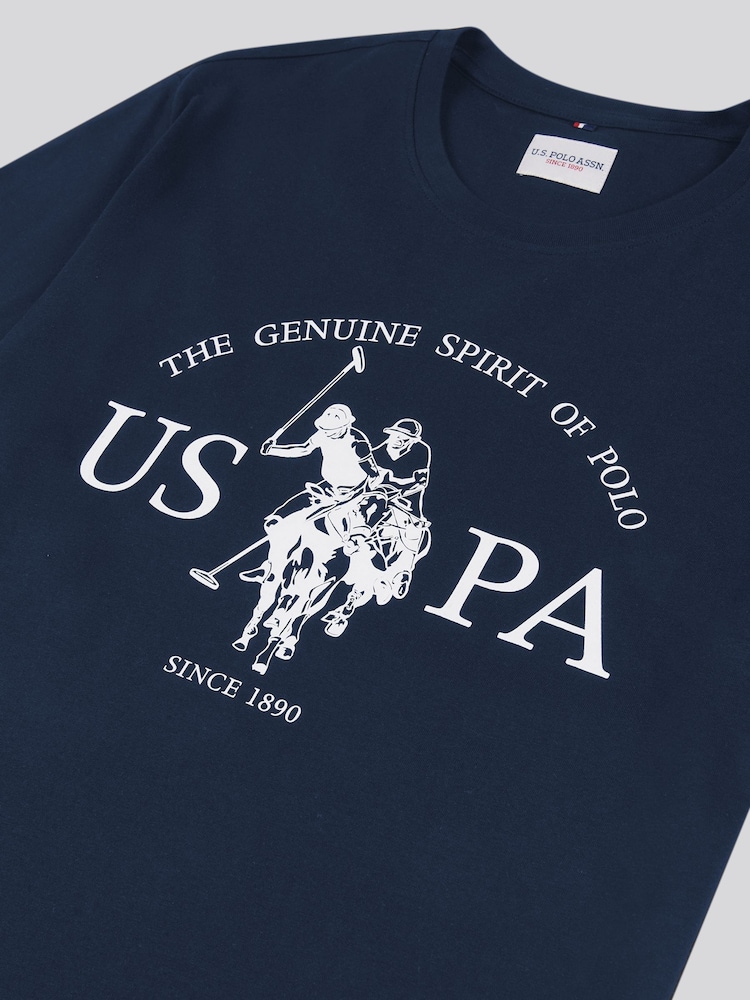U.S. Polo Assn Blue Mens Graphic Print T-Shirt - Image 7 of 7