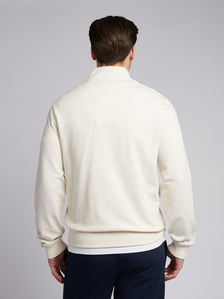 U.S. Polo Assn Cream Mens 1/4 Zip Sweatshirt - Image 2 of 8