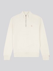 U.S. Polo Assn Cream Mens 1/4 Zip Sweatshirt - Image 5 of 8