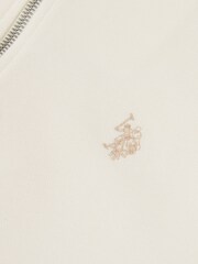 U.S. Polo Assn Cream Mens 1/4 Zip Sweatshirt - Image 8 of 8