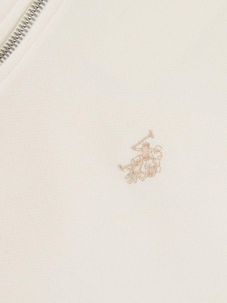 U.S. Polo Assn Cream Mens Quarter Zip Sweatshirt - Image 8 of 8 U.S. Polo Assn Cream Mens Quarter Zip Sweatshirt - Image 8 of 8