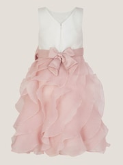 Monsoon Pink Cancan Sleeveless Bow Ruffle Dress - Image 3 of 4