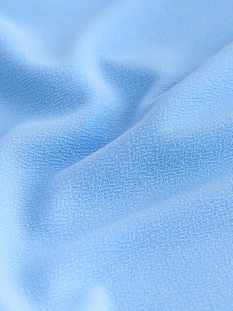 Azul - Crepe Short Sleeve Crew Neck Top - Imagen 8 de 8