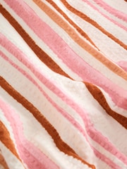 Roze/rood gestreept - Short Sleeve Bubblehem Scoop Neck T-Shirt - Afbeelding 8 van 8