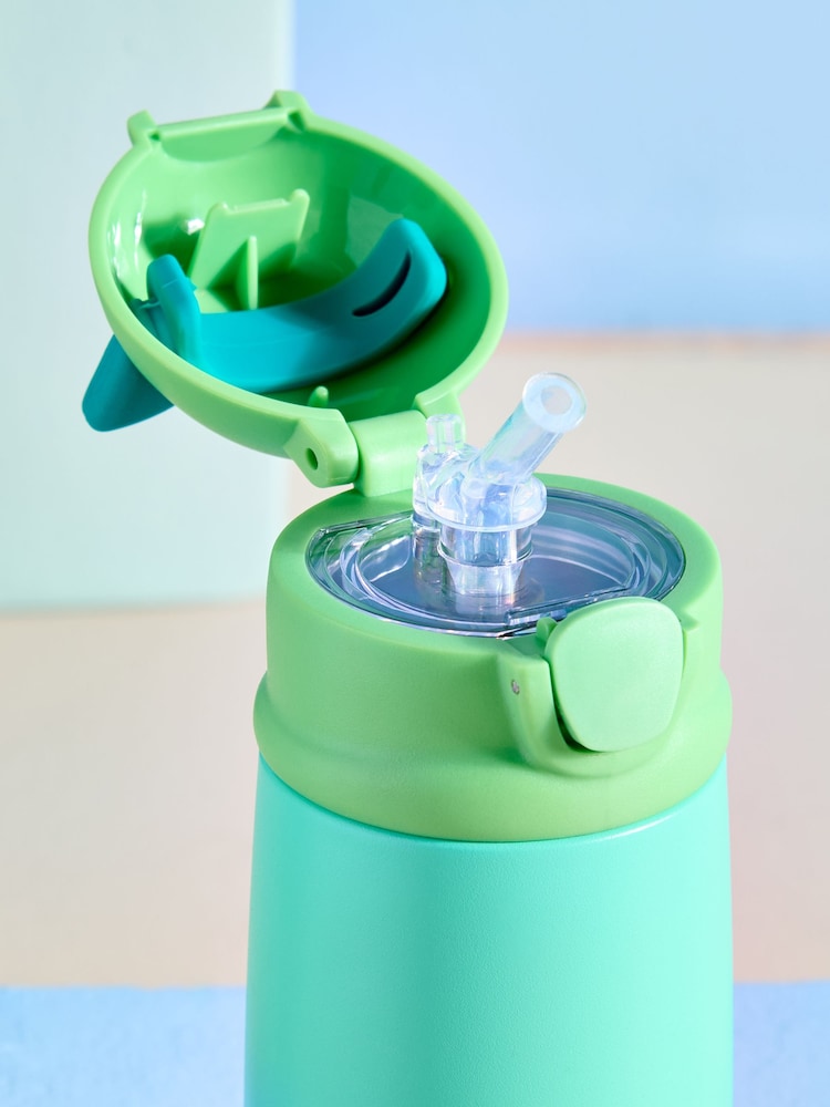 Blue/Green Cute Dragon 350ml Stainless Steel Water Bottle - Image 2 of 4