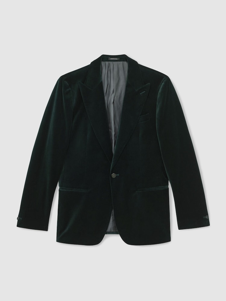 Reiss Emerald Green Apsara Jacket - Image 2 of 8 Reiss Emerald Green Apsara Jacket - Image 2 of 8