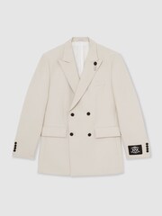 Reiss Stone Elder Monogram Relaxed Double-Breasted Blazer - Image 2 of 9