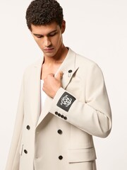 Reiss Stone Elder Monogram Relaxed Double-Breasted Blazer - Image 7 of 9