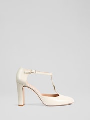 LK Bennett Almina Leather Oloid Maryjane Open Courts - Imagen 1 de 4