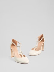LK Bennett Almina Leather Oloid Maryjane Open Courts - Imagen 3 de 4