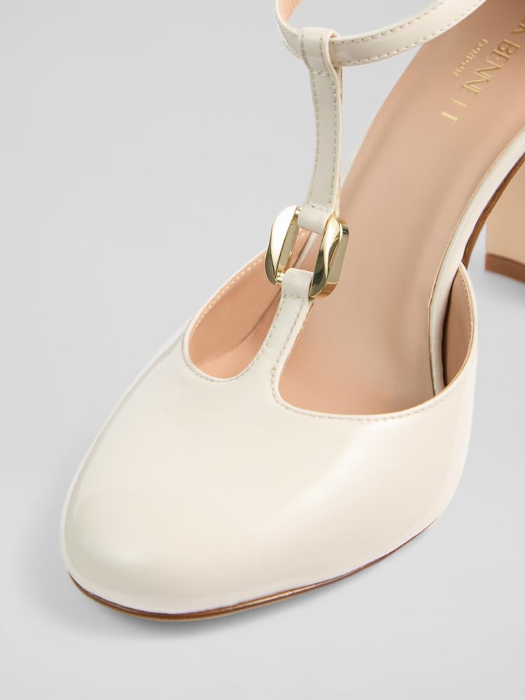 LK Bennett Almina Leather Oloid Maryjane Open Courts - Imagen 4 de 4
