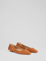 LK Bennett Brown Essie Tassel Point Flats - Image 2 of 4