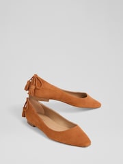 LK Bennett Brown Essie Tassel Point Flats - Image 3 of 4