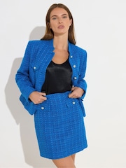 Star by Julien MacDonald Blue Boucle Skirt - Image 1 of 5