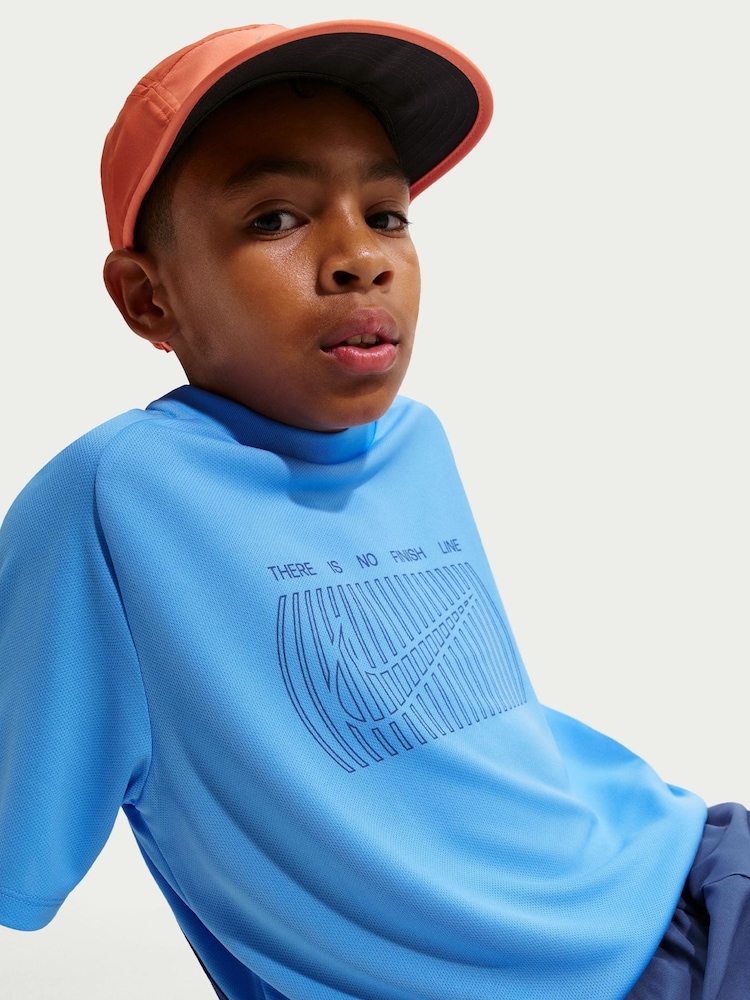 Nike University Blue Multi Dri-FIT Brand Love T-Shirt - Image 5 of 5