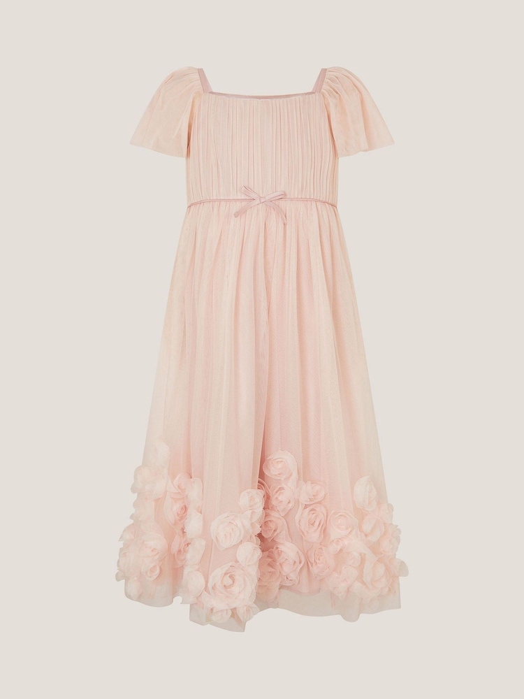 Monsoon Pink Evangaline Rose Appliqué Tulle Dress - Image 2 of 4 Monsoon Pink Evangaline Rose Appliqué Tulle Dress - Image 2 of 4