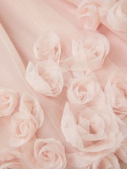Monsoon Pink Evangaline Rose Appliqué Tulle Dress - Image 4 of 4