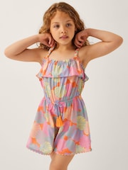 Monsoon Blue Shell Print Strappy Playsuit - Image 1 of 2