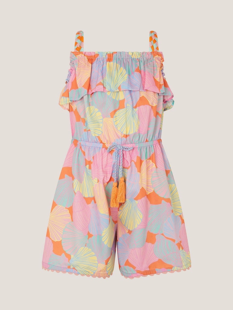 Monsoon Blue Shell Print Strappy Playsuit - Image 2 of 2