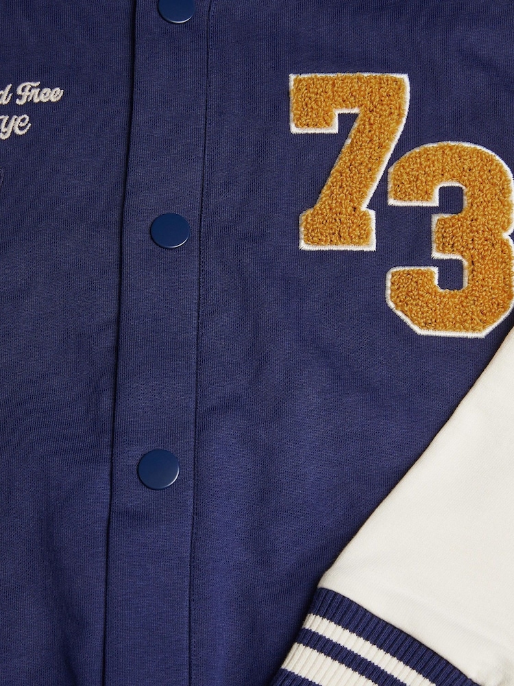 Monsoon Blue Varsity Bomber Jacket - Image 3 of 3
