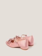 Monsoon Pink Diamante Bow Ballet Heels - Image 2 of 3