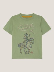 Monsoon Green Howdy Cowboy Embroidered T-Shirt - Image 1 of 3