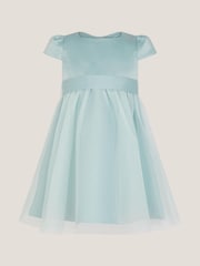 Monsoon Green Baby Satin Bridesmaid Dress - Image 1 of 3