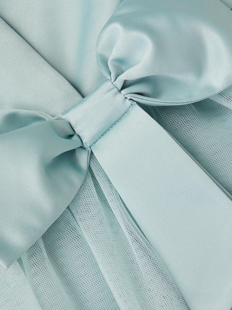 Monsoon Green Baby Satin Bridesmaid Dress - Image 3 of 3
