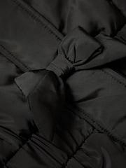 Monsoon Black Frill Bow Hooded Coat - Image 2 of 2