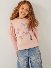 Monsoon Pink Western Horse Print Top - Image 1 of 1