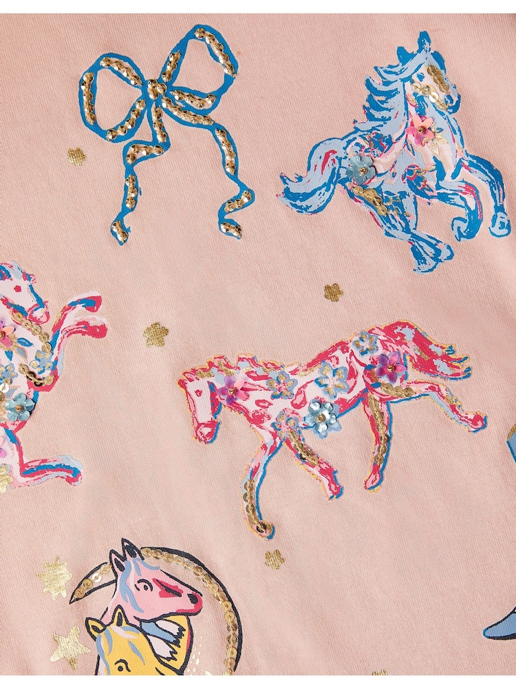 Monsoon Pink Western Horse Print Top - Image 4 of 4