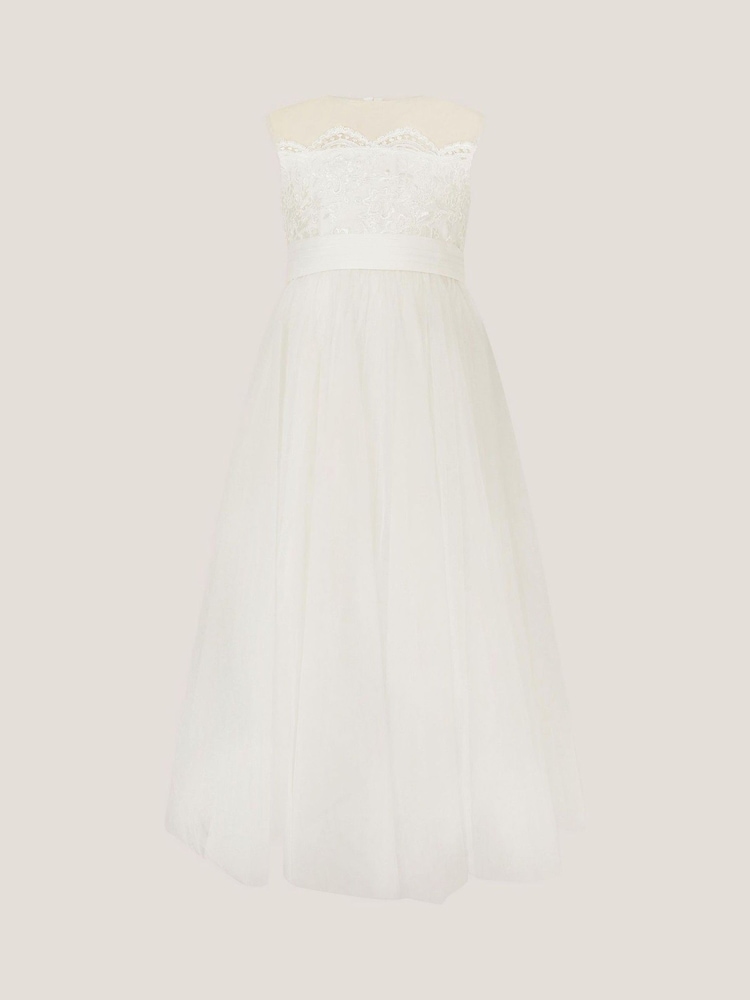 Monsoon Natural Cynthia Strapless Lace Maxi Dress - Image 1 of 1