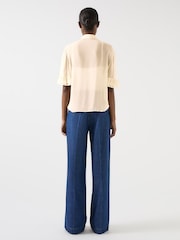 LK Bennett Corissa Viscose Frill Detail Chiffon Shirt - Imagen 2 de 3