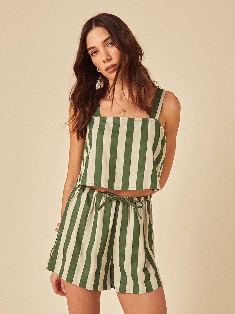 Nobodys Child Shannon Striped Linen Blend Shorts - Bild 1 von 4