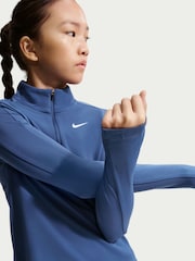 Nike Mystic Navy Dri-FIT Long Sleeve Half Zip Top - Image 3 of 5