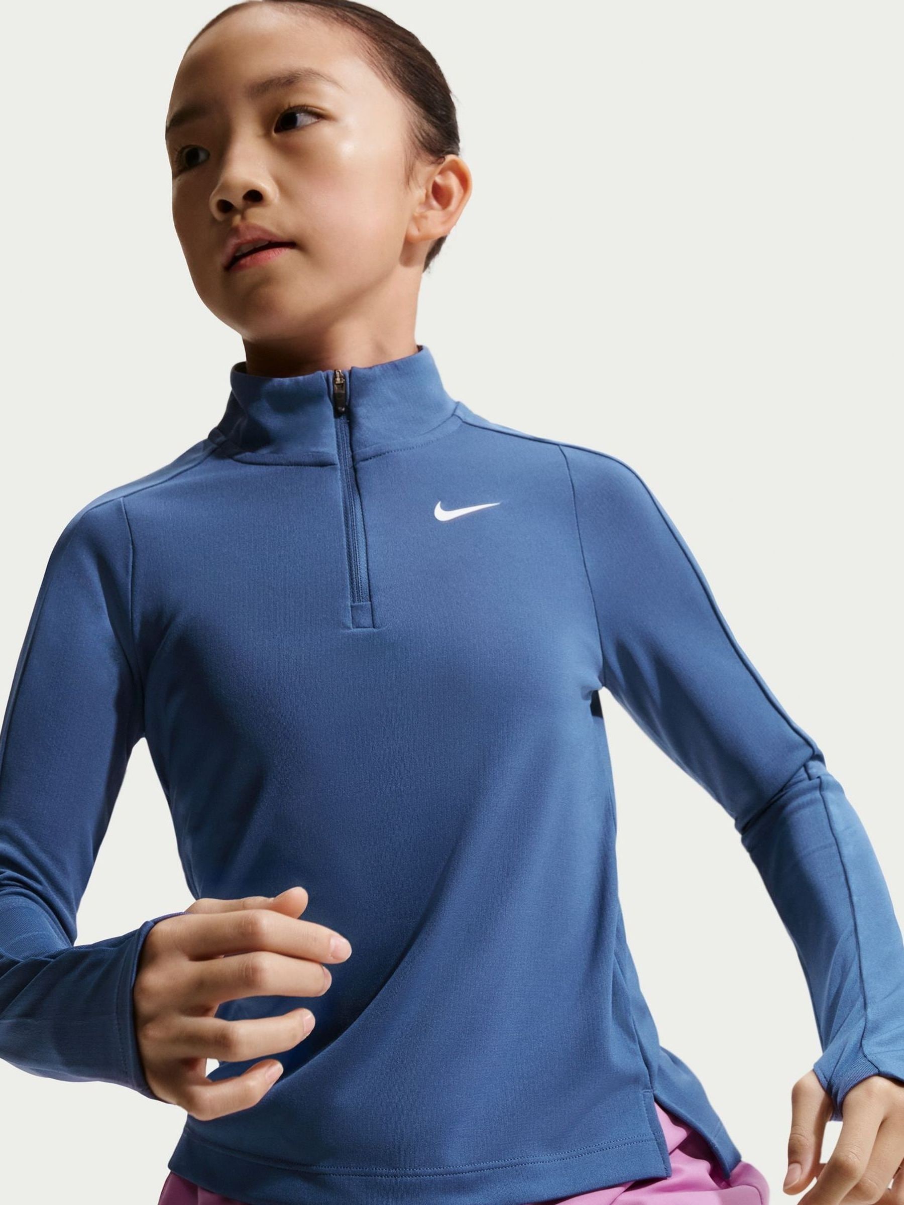 navy blue nike dri fit long sleeve