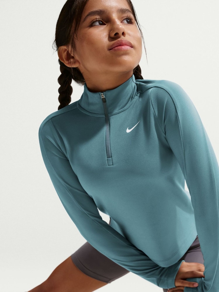Nike Mineral Slate Dri-FIT Long Sleeve Half Zip Top - Image 6 of 6
