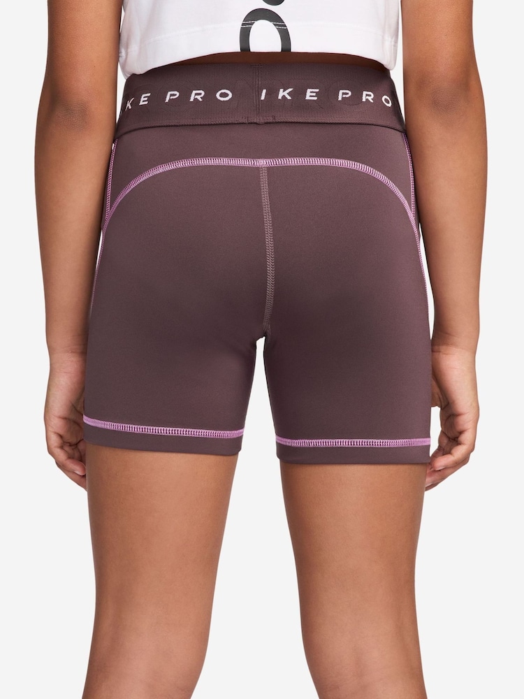 Nike Tattoo Brown Pro Dri-FIT 3 Inch Shorts - Image 2 of 4 Nike Tattoo Brown Pro Dri-FIT 3 Inch Shorts - Image 2 of 4