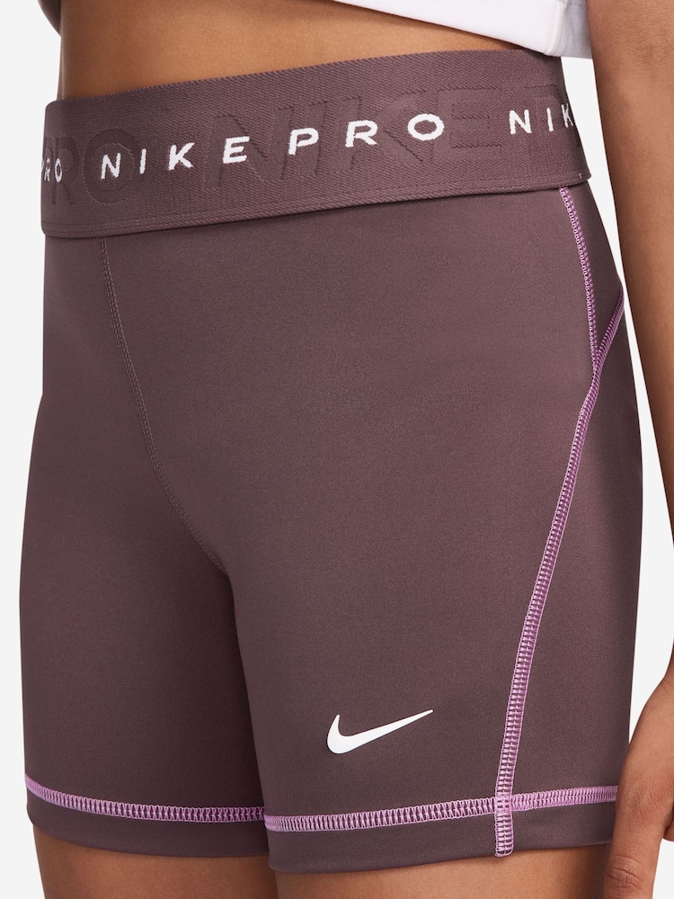 Nike Tattoo Brown Pro Dri-FIT 3 Inch Shorts - Image 4 of 4 Nike Tattoo Brown Pro Dri-FIT 3 Inch Shorts - Image 4 of 4