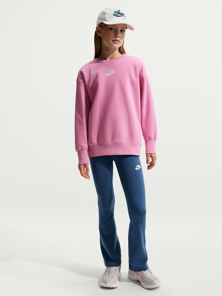 Nike Mystic Navy High Waisted Flared Leggings - Image 1 of 5 Nike Mystic Navy High Waisted Flared Leggings - Image 1 of 5