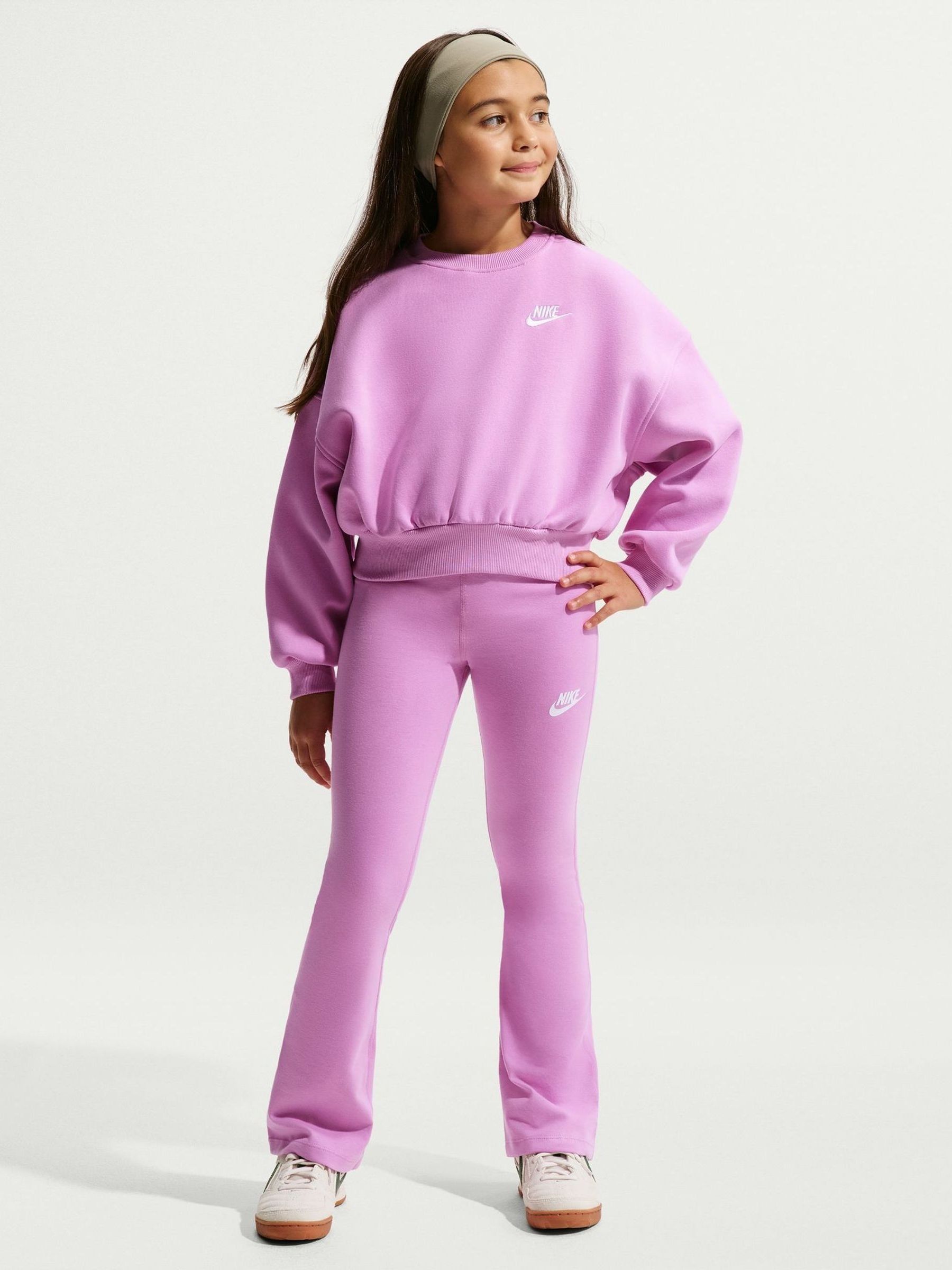 pink and purple nike leggings