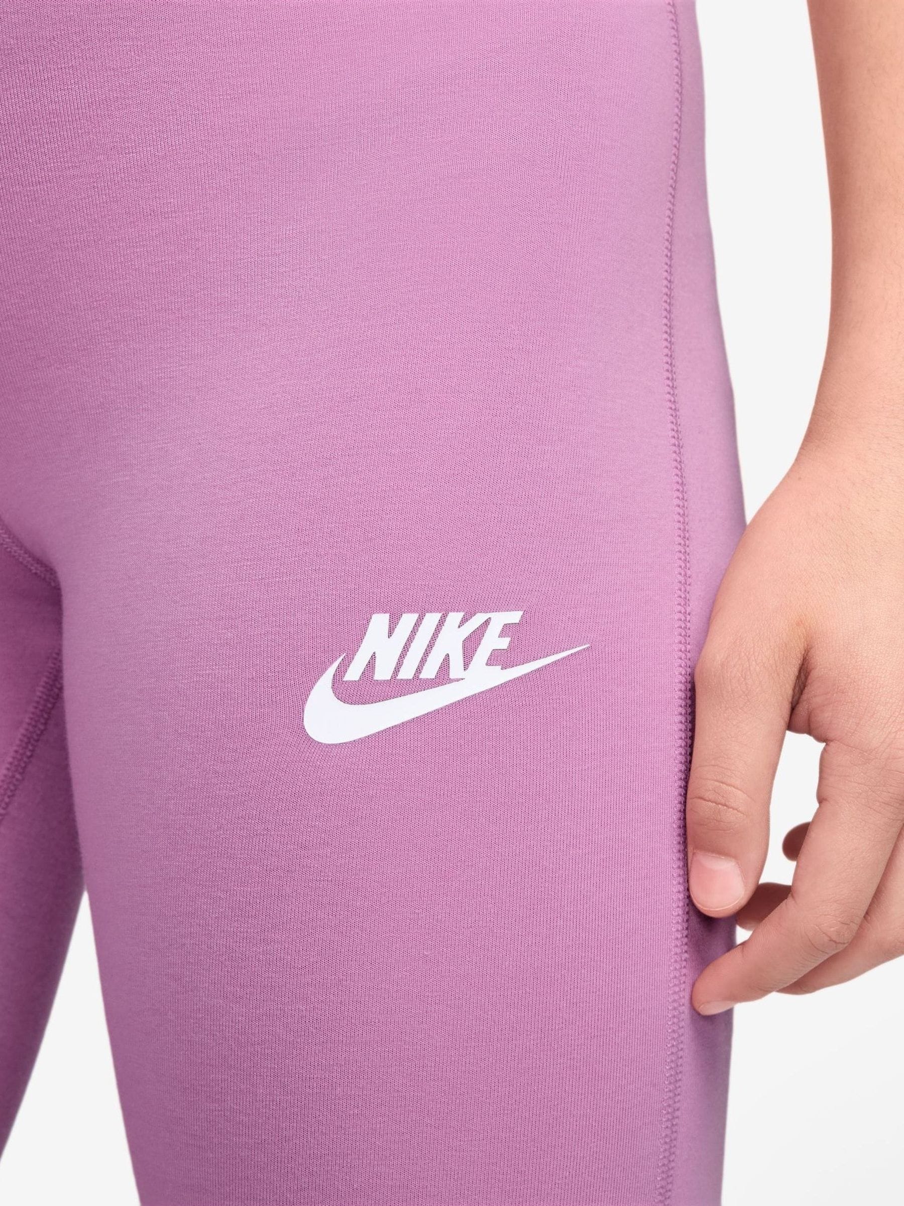 Buy Nike Magenta Pink High Waisted Flared Leggings from Next South