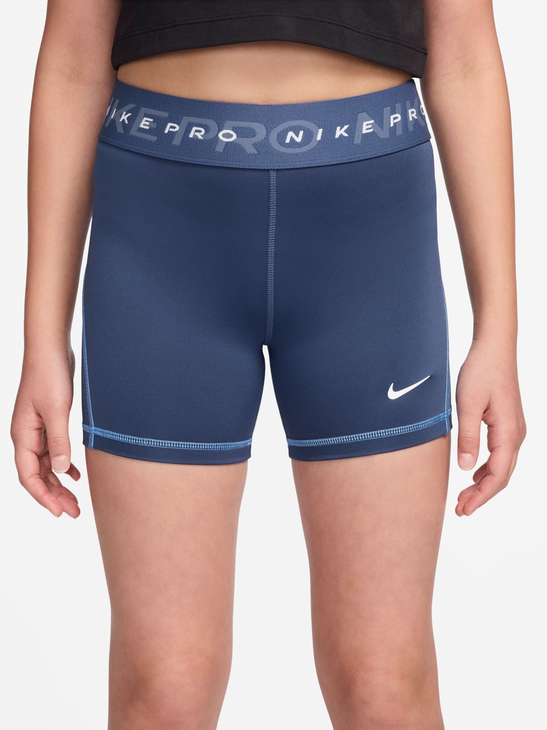 navy nike pros 3 inch