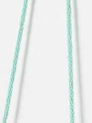 Oliver Bonas Yellow Striped Beaded Cross-Body Bag - Image 3 of 7