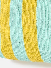 Oliver Bonas Yellow Striped Beaded Cross-Body Bag - Image 5 of 7