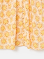 Oliver Bonas Yellow Sunburst Print V-Neck Mini Dress - Image 4 of 5